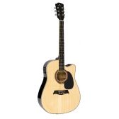 VIOLÃO ELÉTRICO MICHAEL FOLK CUTAWAY VMF361 NA  CORDAS DE AÇO  NATURAL