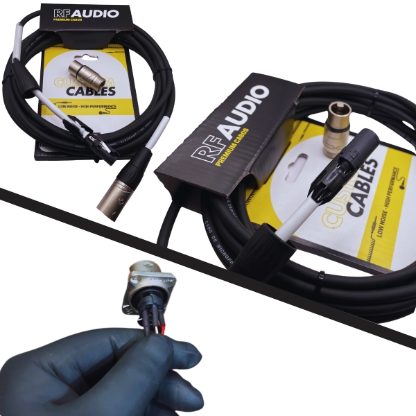 CABO RF AUDIO CANON BALANCEADO DE MICROFONE XLR M XLR F 10MT - Branco