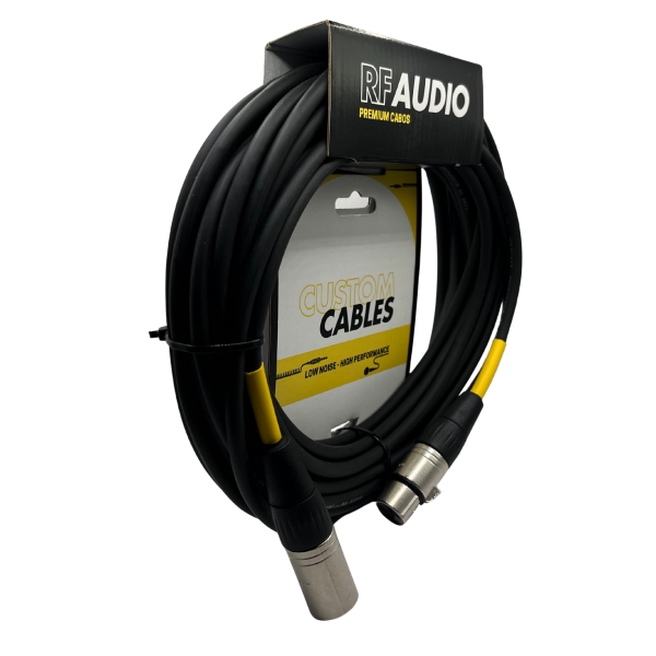 CABO RF AUDIO CANON BALANCEADO DE MICROFONE XLR M XLR F 10MT - Amarelo