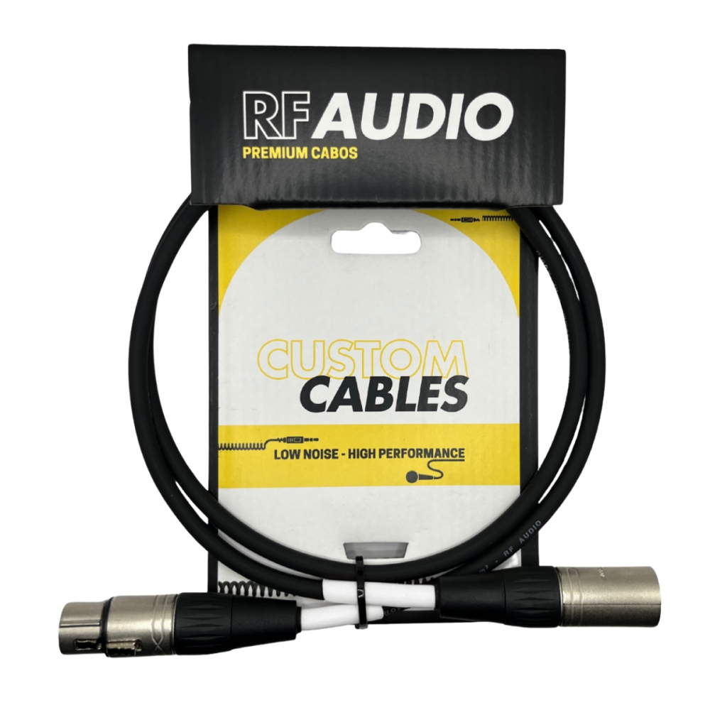 CABO RF AUDIO CANON BALANCEADO DE MICROFONE XLR M XLR F 2MT - BRANCO