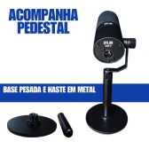 MICROFONE DYLAN PODCAST DM-5 DINÂMICO CARDIOIDE COM PEDESTAL