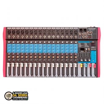 Mesa De Som Soundvoice 16 canais MS 162 EUX Usb-Efeito-Eq Grafico Ms162eux