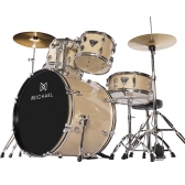 BATERIA MICHAEL TRINITY GOLD BRIGHT BUMBO 22 PRATOS E BANCO DMT222