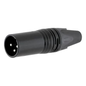 PLUG XLR MACHOFÊMEA PRETO 20 PARES
