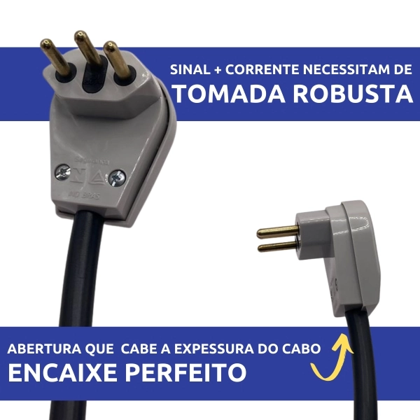 CABO DE FORÇA ENERGIA AC POWERCON 3X2,5MM 2P+T2  2MT