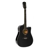 VIOLÃO ELÉTRICO MICHAEL FOLK VMF361 BK ? CORDAS DE AÇO ? BLACK