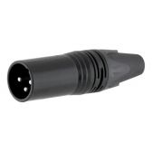 PLUG XLR MACHOFÊMEA PRETO (PAR) 40 PARES