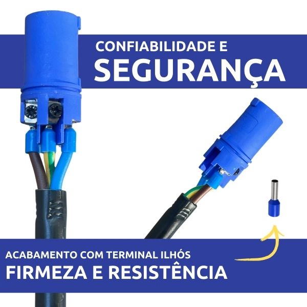CABO DE FORÇA ENERGIA AC POWERCON 3X2,5MM 2P+T2  2MT