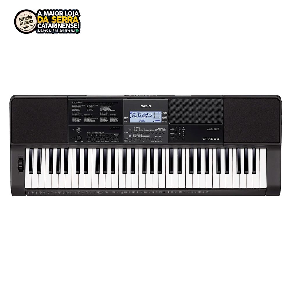 Teclado Casio Arranjador CT-X800 Com 61 Teclas Sensitivas Com Fonte- Nota fiscal e Garantia
