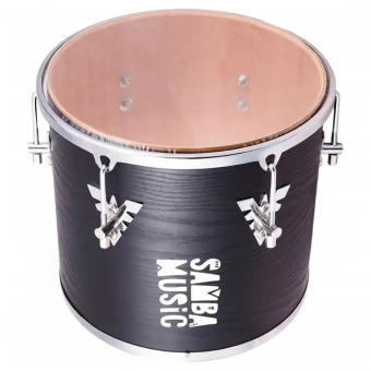 REPIQUE DE MAO SAMBA MUSIC MADEIRA 30X12 PVC PRETO WOOD