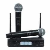 Microfone Profissional S/fio Duplo Multi Canal Lexsen Lm502m