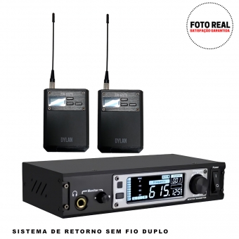 TRANSMISSOR DYLAN SISTEMA PONTO DE MONITOR SEM FIO DUPLO IN EAR DYLAN DSM-600