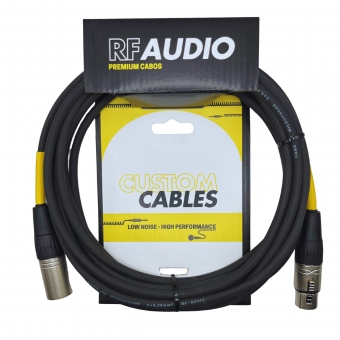 CABO RF AUDIO CANON BALANCEADO DE MICROFONE XLR M XLR F 5MT