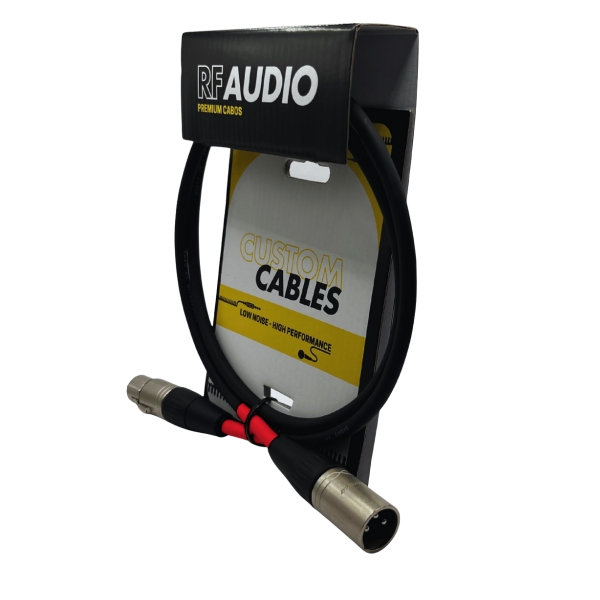 CABO RF AUDIO CANON BALANCEADO DE MICROFONE XLR M XLR F 2MT - VERMELHO