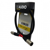 CABO RF AUDIO CANON BALANCEADO DE MICROFONE XLR M XLR F 2MT - VERMELHO