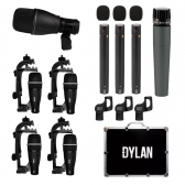KIT DE MICROFONE PARA BATERIA DYLAN DD-9 9 Peças COM HARD CASE
