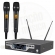 MICROFONE DYLAN SEM FIO DUPLO UHF COM 200 CANAIS  DYLAN D-8000S