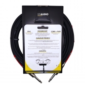 CABO RF AUDIO INSTRUMENTO P10/P10 VIOLAO GUITARRA BAIXO 7MT - Vermelho