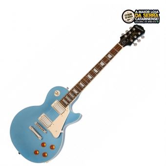 Guitarra Epiphone Les Paul Standard Pelham Blue + bag couro + xte 0.9