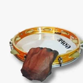 Pandeiro Gope 12´´ Dourado Prata Cristal 647CD