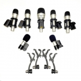 KIT MICROFONE BATERIA 7 PEÇAS + MALETA VOKAL VDM7 PRO