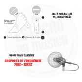 KIT 3 MICROFONES COM FIO DINAMICO DM580XLR SMD-100 PRO DYLAN