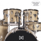 BATERIA MICHAEL TRINITY GOLD BRIGHT BUMBO 22 PRATOS E BANCO DMT222