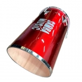 REBOLO PROFISSIONAL SAMBA MUSIC MADEIRA 50X12 PVC VERMELHO
