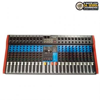 Mesa De Som Soundvoice 20 canais Ms202 EUX Usb-Efeito-Eq Grafico 2 Auxiliares Ms202 Eux