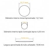 Kit com 50 uni Personalizadas do Termo retrátil P10 12,7mm