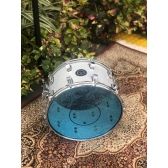 Caixa De Bateria Nagano Big Beat Gs 14X8 cm - Grey Sparkle + Pele 14 Remo Powerstroke 77 Colortone