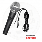 KIT 3 MICROFONES COM FIO DINAMICO DM580XLR SMD-100 PRO DYLAN