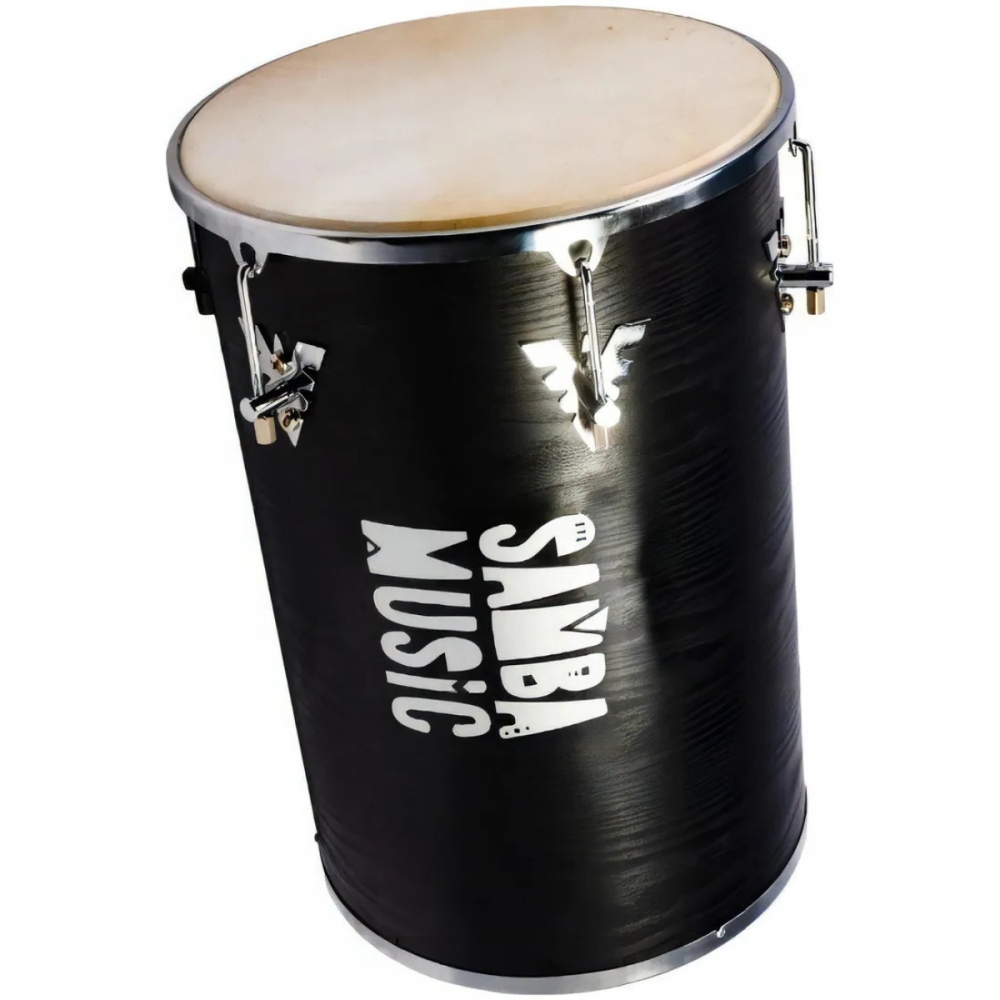 REBOLO PROFISSIONAL SAMBA MUSIC MADEIRA 50X12 PVC PRETO WOOD