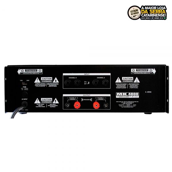 Amplificador De Potência Mark Audio 800w Mk4800