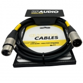 CABO RF AUDIO CANON BALANCEADO DE MICROFONE XLR M XLR F 3MT - AMARELO