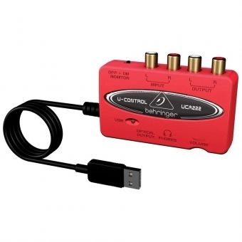 Interface de Áudio para Gravação Behringer UCA222 c USB