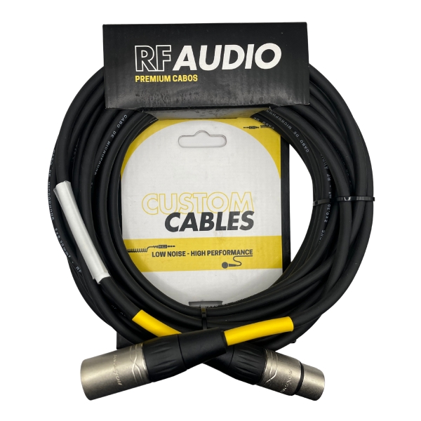 CABO RF AUDIO CANON BALANCEADO DE MICROFONE XLR M XLR F 10MT - Amarelo