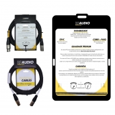 CABO RF AUDIO CANON BALANCEADO DE MICROFONE XLR M XLR F 7MT - BRANCO