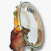 Pandeiro Gope 12´´ Dourado Prata Cristal 647CD