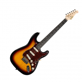 GUITARRA SEIZI VINTAGE SHINOBI ASH SSS SUNBURST PH