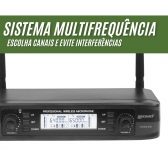 Microfone Profissional S/fio Duplo Multi Canal Lexsen Lm502m