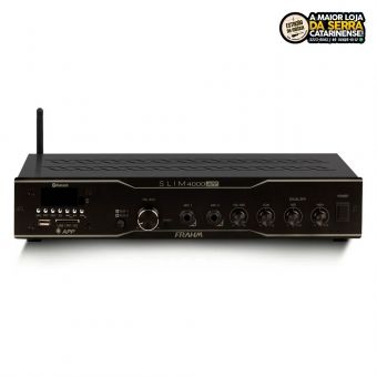 Amplificador De Potência Frahm Slim 4000 APP G2 Bluetooth USB SD FM