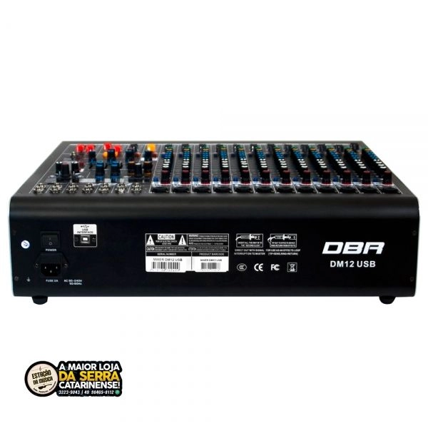 Mesa De Som Bluetooth 12 Canais DBR Dm12 Usb-Efeito-Interface DM12 Usb