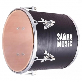 REPIQUE DE MAO SAMBA MUSIC MADEIRA 30X12 PVC PRETO WOOD