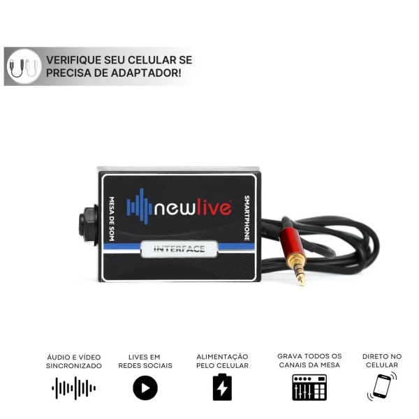 Interface New Live - Conector P3 P Celular