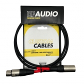 CABO RF AUDIO CANON BALANCEADO DE MICROFONE XLR M XLR F 2MT - VERMELHO
