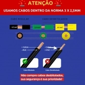 CABO DE FORÇA ENERGIA AC POWERCON 3X2,5MM 2P+T2  2MT