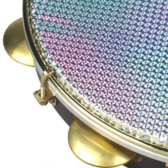 Pandeiro Timbra 10´´ Fórmica Aro Dourado Pele Prismática