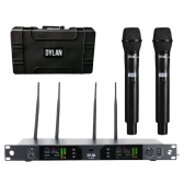 MICROFONE DYLAN SEM FIO PADRAO RACK D-9500