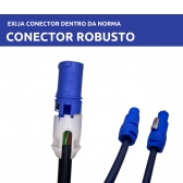CABO DE FORÇA ENERGIA AC POWERCON 3X2,5MM 2P+T2  7MT